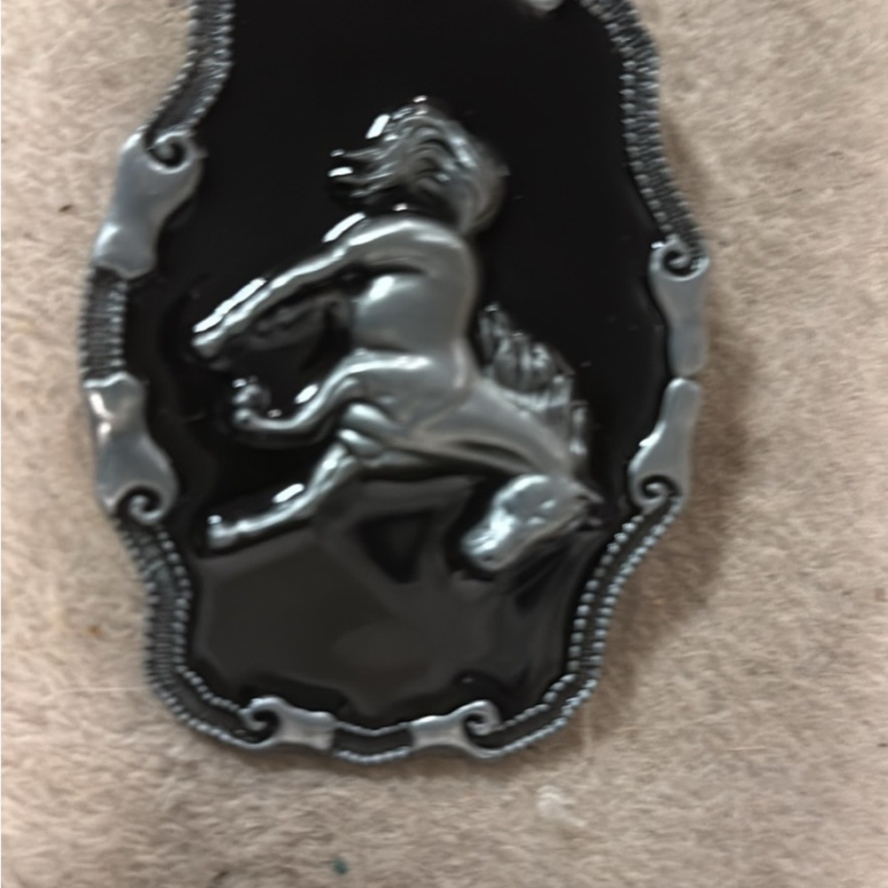 Black and Silver Horse Pendant